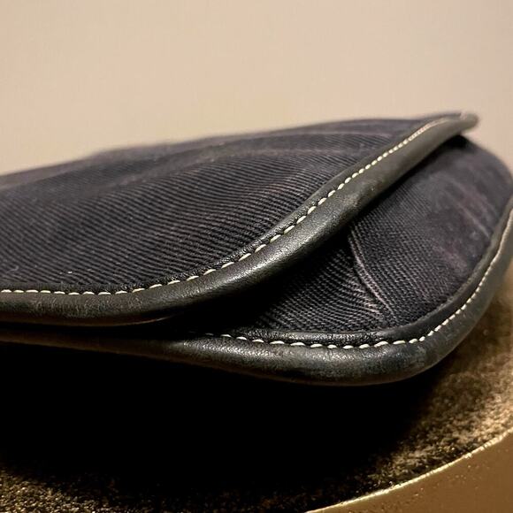 Vintage Coach 8114 USA Crossbody Bag | Hippie Black Canvas Denim & Leather, Rare - Picture 5 of 8